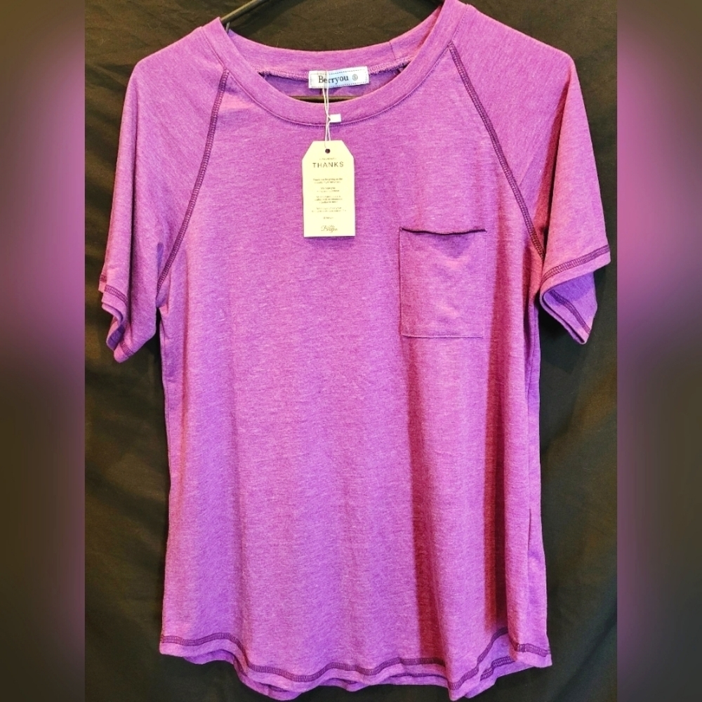 Berryou Women's Short Sleeve Tee is the Best for HOT days! LSU, Size Small